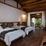 Deluxe twin room of Mai Chau Hideaway Lake Resort