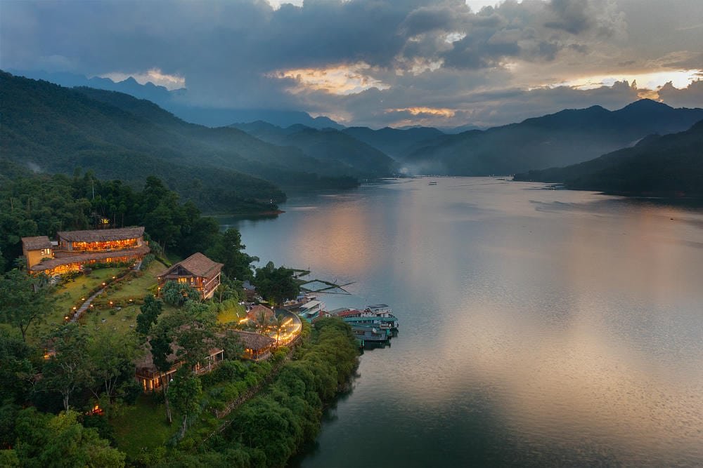 mai chau hideaway lake resort landscape